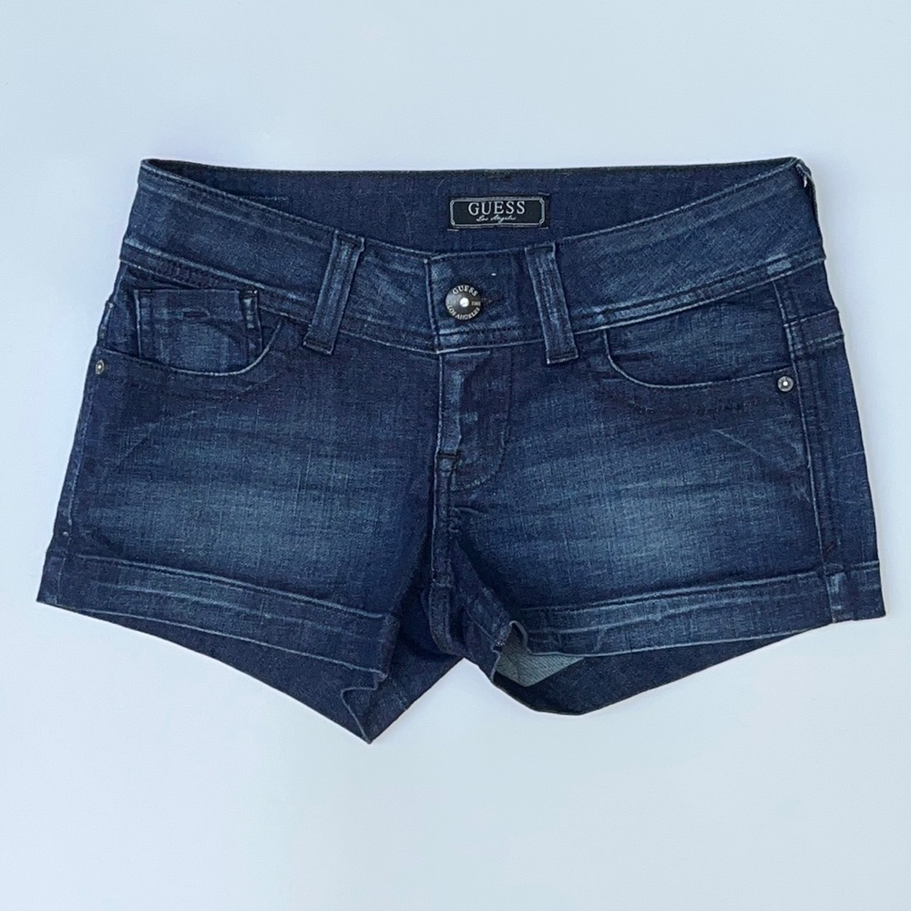 GUESS Y2K Crystal Embellished Jean Shorts